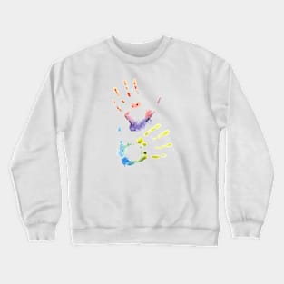 Colorful hand print Crewneck Sweatshirt